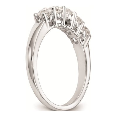14K White Gold 5-Stone Diamond Wedding Band Mounting – view 6