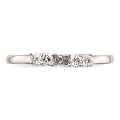 14K White Gold 5-Stone Engagement Ring Mounting – view 4