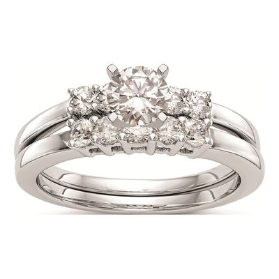 14K White Gold 5-Stone Engagement Ring Mounting – view 7
