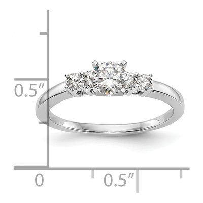 14K White Gold 5-Stone Engagement Ring Mounting – view 8