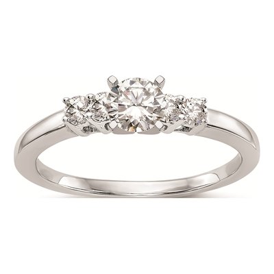 14K White Gold 5-Stone Engagement Ring Mounting