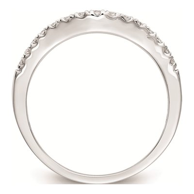 14K White Gold Contoured Wedding Band Mounting – view 3