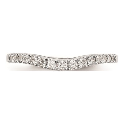 14K White Gold Contoured Wedding Band Mounting – view 5