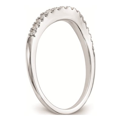 14K White Gold Contoured Wedding Band Mounting – view 7