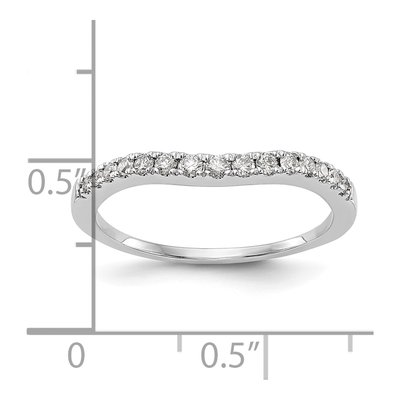 14K White Gold Contoured Wedding Band Mounting – view 8