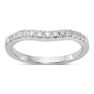 14K White Gold 1/3 ct tw Lab-Grown Diamond Wedding Band