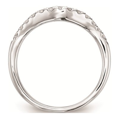 14K White Gold Contoured Wedding Band Mounting – view 2