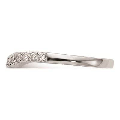 14K White Gold Contoured Wedding Band Mounting – view 3