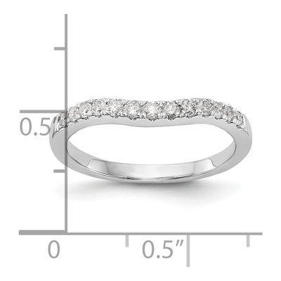 14K White Gold Contoured Wedding Band Mounting – view 7