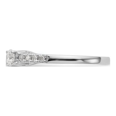 14K White Gold Lab-Grown Diamond Peg Engagement Ring Semi-Mount – view 5