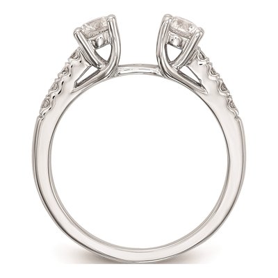 14K White Gold 3-Stone Engagement Ring Mounting – view 3