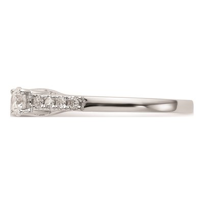 14K White Gold 3-Stone Engagement Ring Mounting – view 4