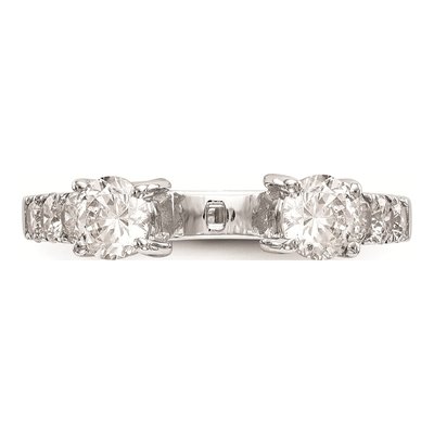 14K White Gold 3-Stone Engagement Ring Mounting – view 5