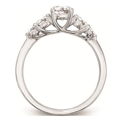 14K White Gold 5-Stone Engagement Ring Mounting – view 2
