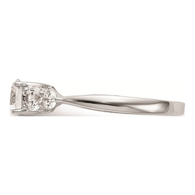 14K White Gold 5-Stone Engagement Ring Mounting – view 3