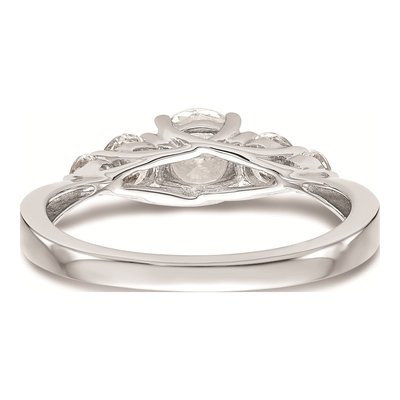 14K White Gold 5-Stone Engagement Ring Mounting – view 5