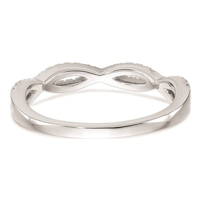 14K White Gold Twist Diamond Wedding Band Mounting – view 5