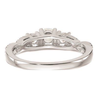 14K White Gold 3-Stone Diamond Engagement Ring Mounting – view 5
