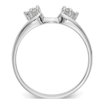 14K White Gold 1/8 ct tw Diamond Wrap Ring – view 2