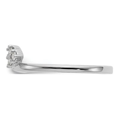 14K White Gold 1/8 ct tw Diamond Wrap Ring – view 3
