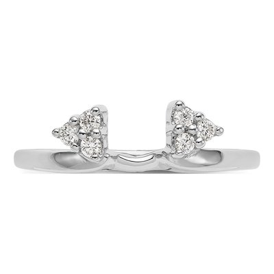 14K White Gold 1/8 ct tw Diamond Wrap Ring – view 4