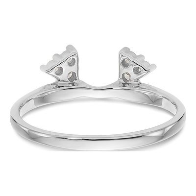 14K White Gold 1/8 ct tw Diamond Wrap Ring – view 5