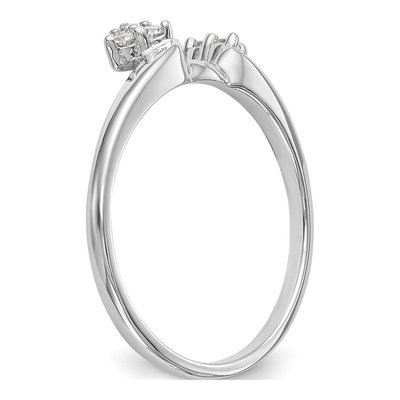 14K White Gold 1/8 ct tw Diamond Wrap Ring – view 6