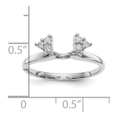 14K White Gold 1/8 ct tw Diamond Wrap Ring – view 7