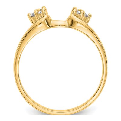 14K Yellow Gold 1/8 ct tw Diamond Wrap Ring – view 2