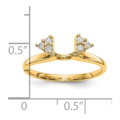 14K Yellow Gold 1/8 ct tw Diamond Wrap Ring – view 3