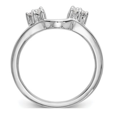 14K White Gold 1/8 ct tw Diamond Wrap Ring – view 3