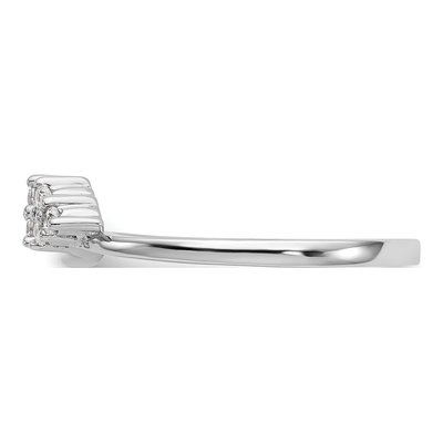 14K White Gold 1/8 ct tw Diamond Wrap Ring – view 4