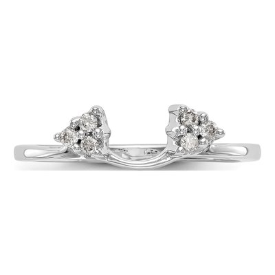 14K White Gold 1/8 ct tw Diamond Wrap Ring – view 5