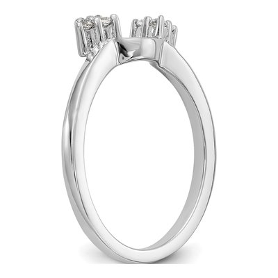14K White Gold 1/8 ct tw Diamond Wrap Ring – view 7