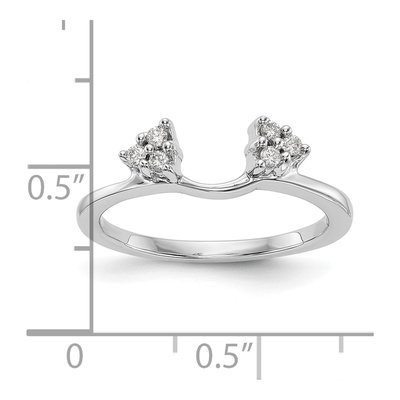 14K White Gold 1/8 ct tw Diamond Wrap Ring – view 8