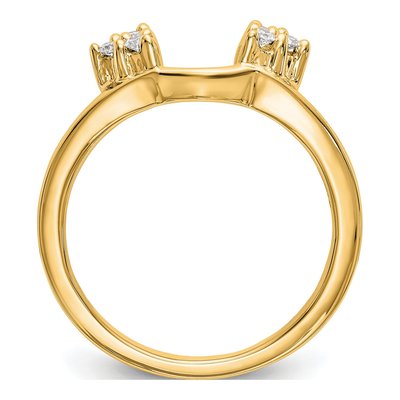 14K Yellow Gold 1/8 ct tw Lab-Grown Diamond Wrap Ring – view 3