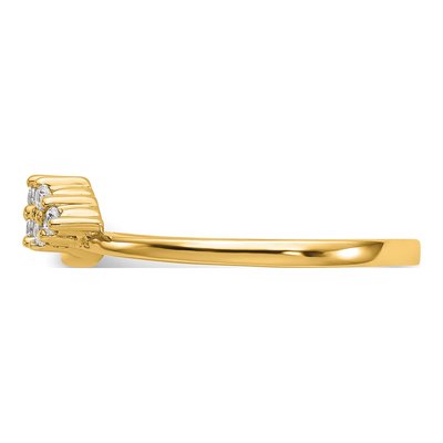 14K Yellow Gold 1/8 ct tw Lab-Grown Diamond Wrap Ring – view 5