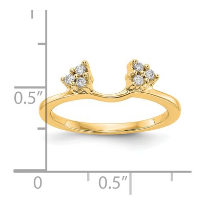 14K Yellow Gold 1/8 ct tw Lab-Grown Diamond Wrap Ring – view 6