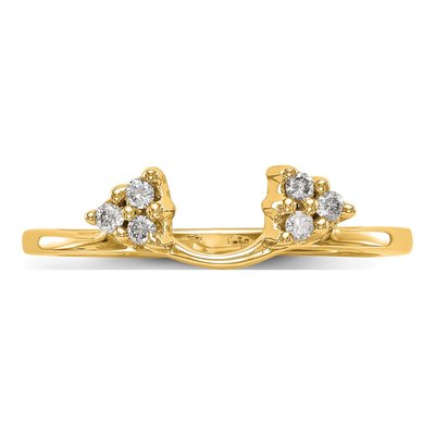 14K Yellow Gold 1/8 ct tw Lab-Grown Diamond Wrap Ring – view 7