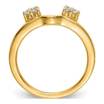 14K Yellow Gold 1/6 ct tw Diamond Wrap Wedding Band – view 2