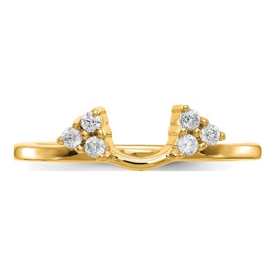14K Yellow Gold 1/6 ct tw Diamond Wrap Wedding Band – view 4