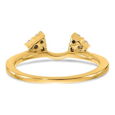 14K Yellow Gold 1/6 ct tw Diamond Wrap Wedding Band – view 5