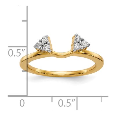 14K Yellow Gold 1/6 ct tw Diamond Wrap Wedding Band – view 7