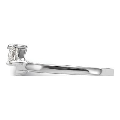 14K White Gold Princess Diamond Wrap Ring Mounting – view 4