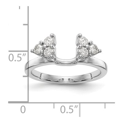 Platinum 0.39 ct tw Diamond Wrap Ring – view 8