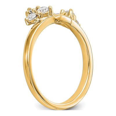 14K Yellow Gold 3/8 ct tw Lab-Grown Diamond Wrap Ring – view 6