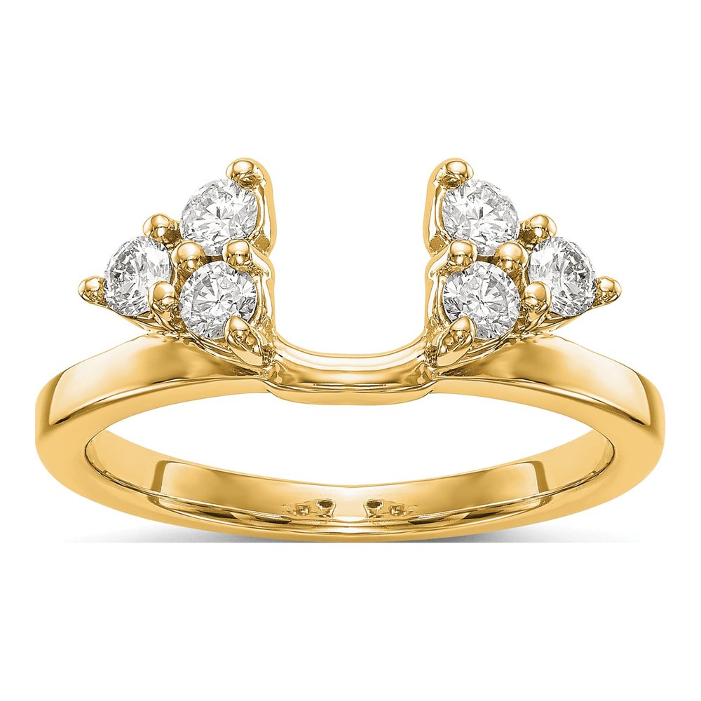 14K Yellow Gold 3/8 ct tw Lab-Grown Diamond Wrap Ring
