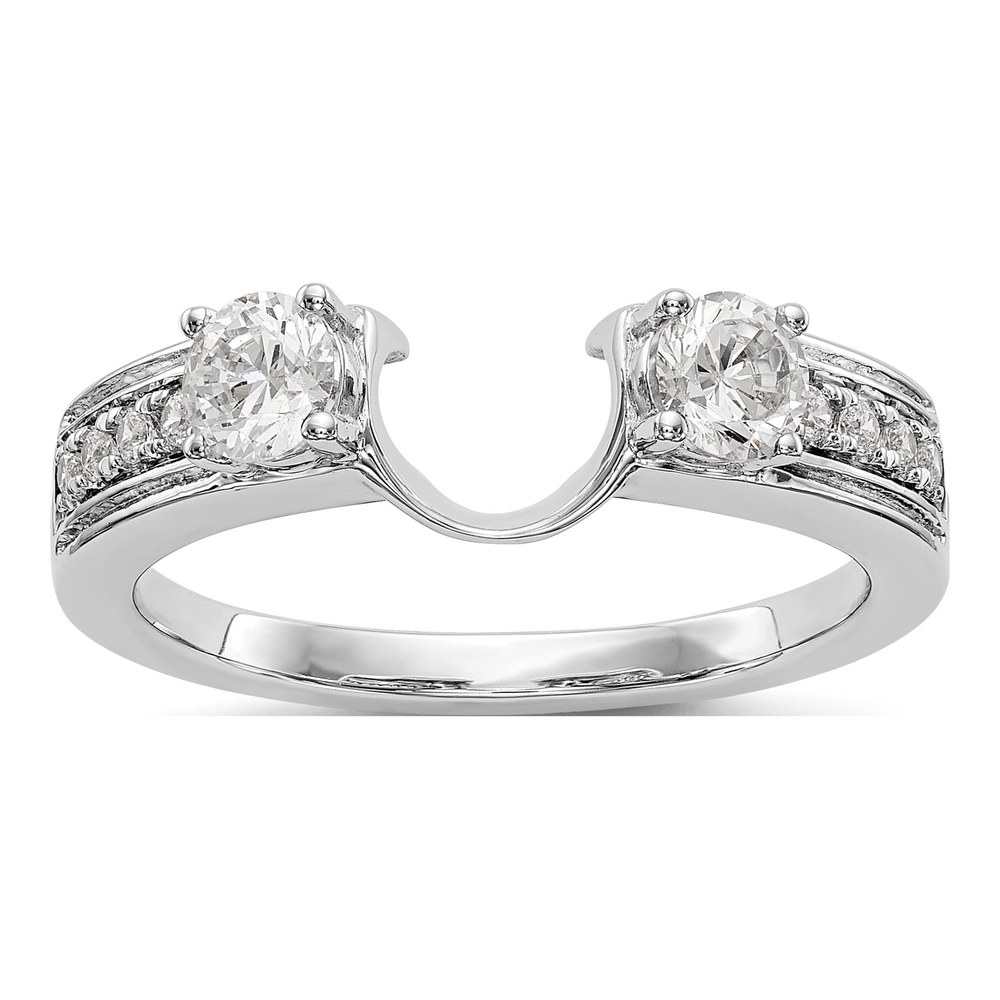 14K White Gold 1/2ct Diamond Wrap Ring, Size 7