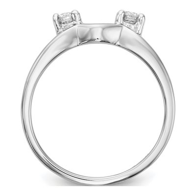 14K White Gold 1/4 ct Diamond Wrap Wedding Band – view 3