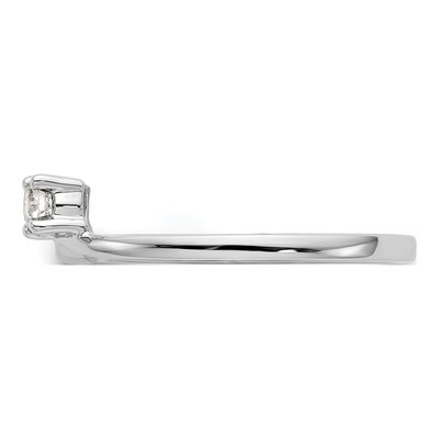14K White Gold 1/4 ct Diamond Wrap Wedding Band – view 4